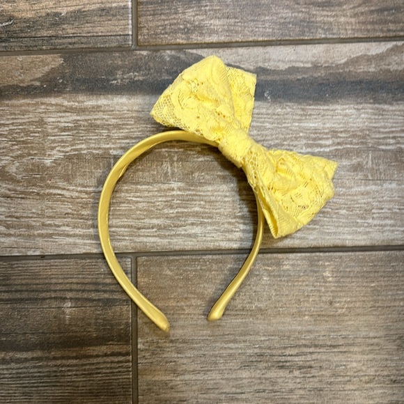 Yellow Lace Dress with Matching Headband - Picture 2 of 3
